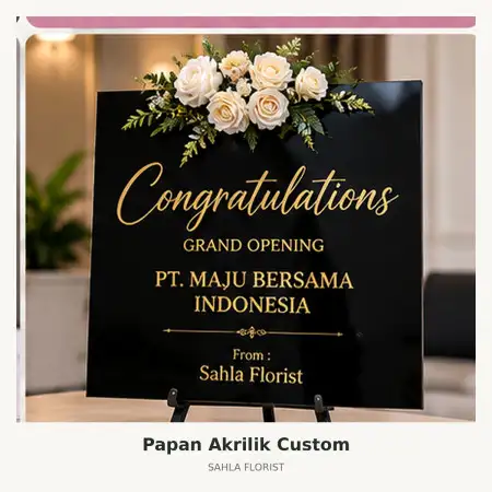 Papan Bunga Akrilik Ritz Carlton Pacific Place